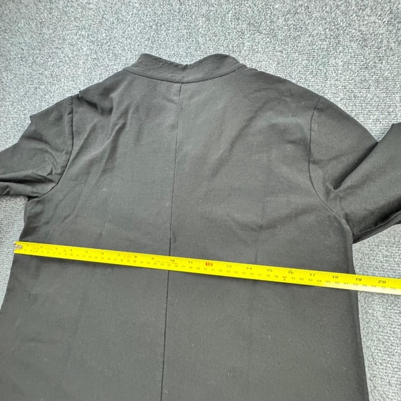 Eileen Fisher Womens Size Medium Stretch Full Zip Long Jacket Black - Picture 5 of 7